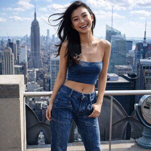 Avant Garde × Italian Designers Stunning Flare LOW Waisted Jeans